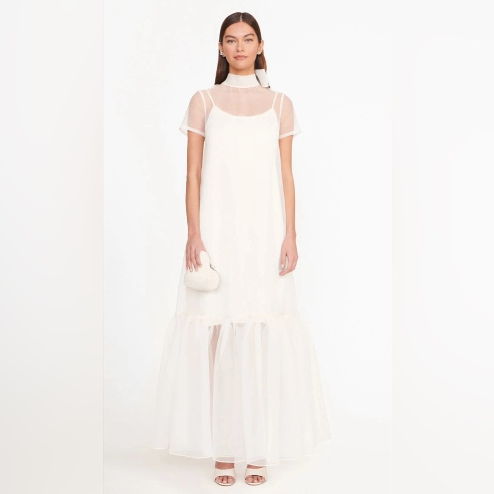STAUD Calluna White Dress
